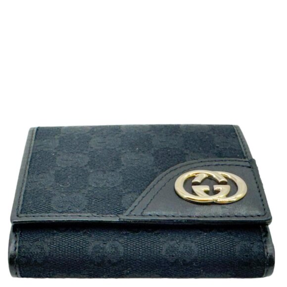 Gucci  Bifold Vintage GG Canvas Wallet Black 184597 - Picture 6 of 14